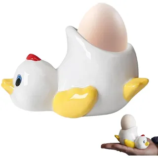 mzvoo Eierbecher Lustig,Eierbecher Ostern,eierbecher Kinder,Hühner-/Enten Eierbecher Lustig,Eierbecher Porzellan Angenehmer Griff Und Leicht Zu Reinigen,Ostern Geschenke Kinder Eierbecher Für Familie