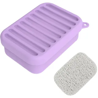 Reiseseifenetui, Auslaufsicherer Seifenhalter mit Deckel und Abflussschicht, Seifendose Reise für Dusche, Badezimmer, Fitnessstudio, Camping