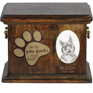 Schwedischer Vallhund, Västgötaspets, Westgotenspitz - Hund Ascheurne, personalisierte Ascheurne mit Foto, Hund Ascheurne von der Marke Art-Dog