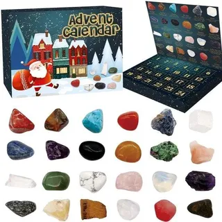 Kerzen Adventkalender Steine Blindkasten Festliche Atmosphäre Exklusiv für Weihnachten - Bunt