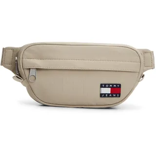 Tommy Jeans Bauchtasche "TJM ESS DAILY RIPSTOP BUMBAG" Minibag, Bauchtasche mit Klickverschluss und Logo auf Schulterriemen, taupe