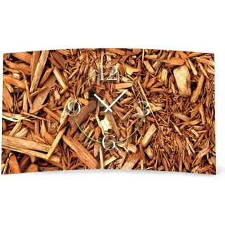 Natur Holz Zweige Designer Wanduhr modernes Wanduhren Design leise kein ticken DIXTIME 3D-0298 - Braun