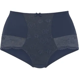 Nuance High-Waist-Panty, mit Spitzeneinsätzen, blau