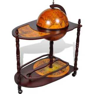 Globus-Bartisch Eukalyptusholz Freistehend - Braun, Bunt