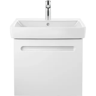 Duravit No.1 Waschtisch, 1 Hahnloch, mit Überlauf, 600x460mm, Unterseite glasiert (für verbesserte Hygiene), 2375600000