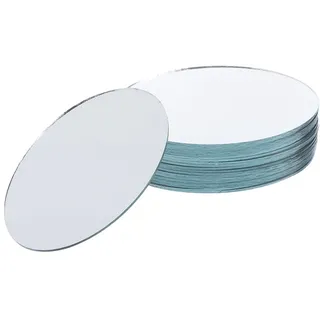 Lurrose 30 Stück Mini Oval Spiegel Selbstklebend Kleine Glasspiegel Zum Basteln DIY Schminkspiegel Für Heimwerker 7X5 cm