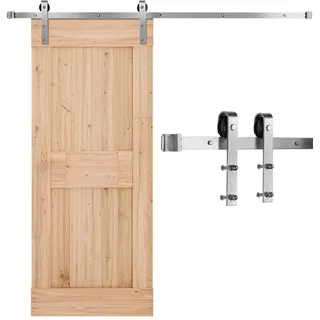 Vevor Schiebetürsystem 2 m Laufschiene, Schiebetürbeschlag, Tragkraft 150 kg, kompatibel mit 91 bis 101,6 cm Breite & 34,92 mm bis 44,45 mm Dicke, langlebige Schiene & J-förmige Rolle
