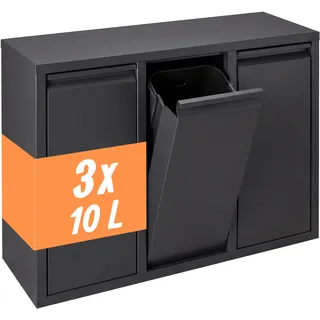 Relaxdays Mülltrennsystem 30 l Schwarz