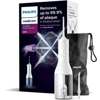 Philips Power Flosser 3000 HX3826/31 weiß + Kulturtasche