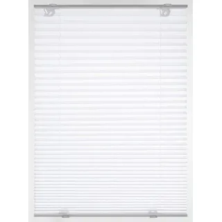 Ibenzoa® Blickdichtes Plissee für Dachfenster, 20 mm Falten, höhenverstellbar, mit 4 Saugnäpfen & 2 Aluminium-Bedienungsleisten – einfache Montage ohne Bohren - Weiß