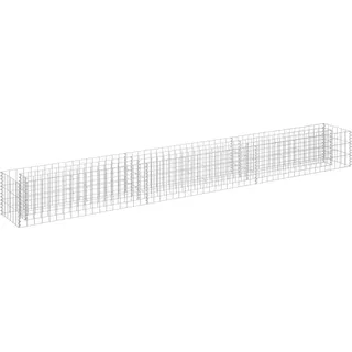 vidaXL Gabionen-Hochbeet Verzinkter Stahl 270 x 30 x 30 cm - Silber
