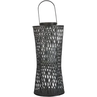 Beliani Laterne Holz 26x58x14 cm Schwarz