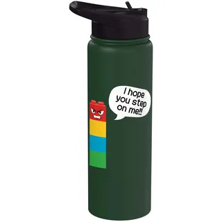 Ich hoffe du trittst auf mich Lustiger Block Building Brick Builder Stainless Steel Insulated Water Bottle