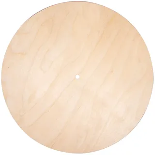 Rayher Uhrenplatte Holz, rund, 30 cm ø, Plattenstärke 6 mm, Loch ø 7,6 mm, FSC zertifiziert, Holzscheibe, Holzplatte, Uhrscheibe, Uhr basteln Holz, 69240505, Natur