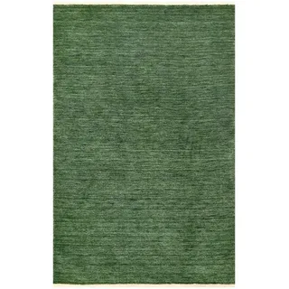 Cazaris Orientteppich , Grün , Textil , Uni , rechteckig , 200x300 cm , Care & Fair, AZO-frei, Handmade in India , für Fußbodenheizung geeignet, in verschiedenen Größen erhältlich, leicht zusammenrollbar , Teppiche und Böden, Teppiche, Orientteppiche