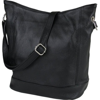 toscanto Schultertasche, Shopper Leder schwarz