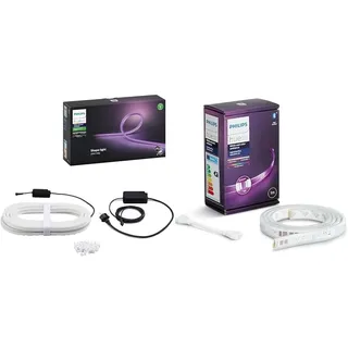 Philips Hue White & Color Ambiance Outdoor Lightstrip (5 m) & White & Color Ambiance Lightstrip Plus Erweiterung (1 m)