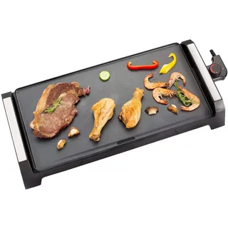 Senya SYCK-G021 - Elektrische XL-Grillplatte für 6 bis 8 Personen, mit 2200-W-Antihaftbeschichtung, Farbe schwarz