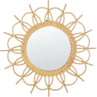 Beliani Wandspiegel Telakia 60 x 60 cm Beige