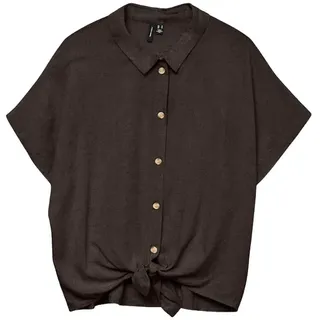 Vero Moda Thea Tie Kurzarm-bluse - Chocolate Torte - S