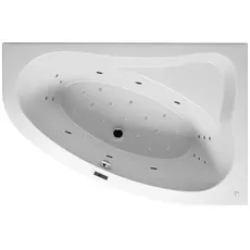 RIHO Lyra Eck-Badewanne, Version links, mit Bliss-System, Einbau, 2-Sitzer, weiß, B0, Ausführung: 140x90x46,5cm, Nutzinhalt: 120 Liter