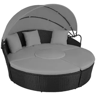 Tectake Sonneninsel Rattan schwarz