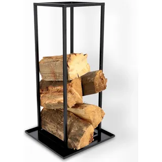 Kaminholzständer - Kaminholzkorb aus Metall - Baum-Design - Für Kaminholz - Freistehend - 80 cm