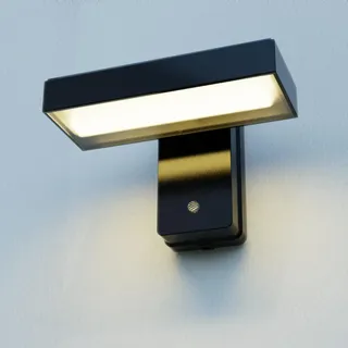 FREEUP Solar Wandleuchte aussen, Solar außenleuchte mit Bewegungsmelder, Ip65 Wasserdicht LED Außenwandleuchte Hauswand aus Aluminium, 350° Drehung, für Haustür, Warmweiß