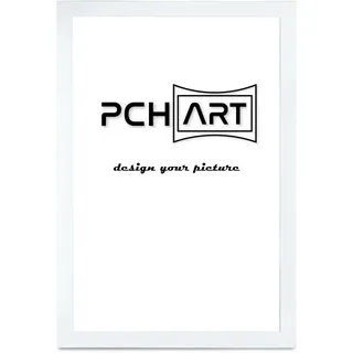 PCH[art] Bilderrahmen New Alaya | Farbe: Weiß Glanz | Größe: 30x40 cm | zeitloser und schlichter Rahmen für Poster, Fotos und Portraits