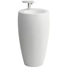 Laufen Alessi one Waschtisch mit integrieter Säule, ohne Hahnloch, ohne Überlauf, 530x530, H811972, Farbe: Weiß matt