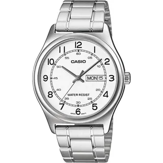 Casio EASY READER Silber Herrenuhr (Ø 38 mm) - Silber, Weiß