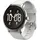FitWatch 4910 BT 45 mm Edelstahlgehäuse silber Silikonarmband grau M