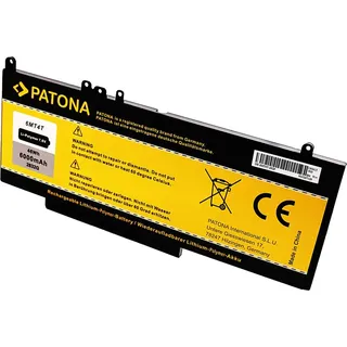 PATONA Akku für Dell Latitude Serie E5470 14 14 5000 14 5000 Serie-E5470 14-E5470 Serie 6MT4T 8V5GX G5M10 6000 mAh - Schwarz, Gelb