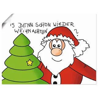 ARTland Poster Is denn schon wieder Weihnachten Größe: 40x30 cm - Rot