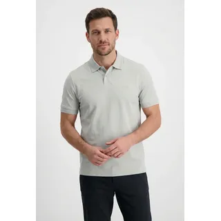 Poloshirt BOSS ORANGE "Pe Interlock", Herren, Gr. S, silber043, Jersey, Obermaterial: 100% Baumwolle, regular fit, hoch geschlossener Ausschnitt, eingesetzt Strickbündchen, Shirts Poloshirt, aus Baumwoll-Piqué mit Logo-Print Regular