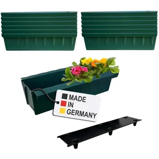Paletten Blumenkasten 12x Dunkelgrün Einsatz zum an- & Einhängen Pflanzkasten