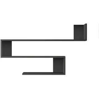 Mobili Rebecca Wandregal 71,5 x 14,5 x 120 cm Grau