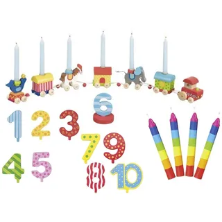 Goki Geburtstagszug Zirkus Zikuswelt Zahlen 1-10 10 Kerzen bunt - Die LuLuGoS