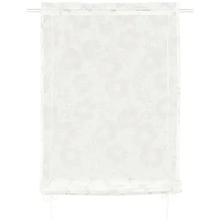 Fertigvorhang , Weiß , Textil , Blume , 60x130 cm , Oeko-Tex® Standard 100 , mit Spitze , Heimtextilien, Vorhänge, Fertigvorhänge