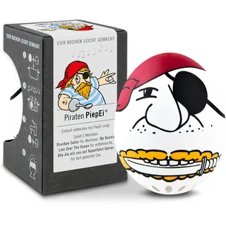Piraten PiepEi - Singende Eieruhr zum Mitkochen - Eierkocher für 3 Härtegrade - Maritime Geschenke - Lustiges Kochei - Musik Eggtimer - Brainstream