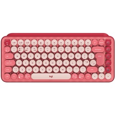 Logitech POP Keys Mechanische kabellose Tastatur mit anpassbaren Emoji-Tasten, Spanisches QWERTY-Layout - Pink