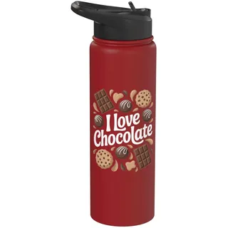 Ich liebe Schokoladenkekse und Süßigkeiten Stainless Steel Insulated Water Bottle