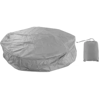 Gartenmöbel-Staubschutz, runde Badewannenabdeckung, 190 Silber, Polyester-Taft, Whirlpool-wasserdichte Abdeckung, 215 x 70 cm, Grau