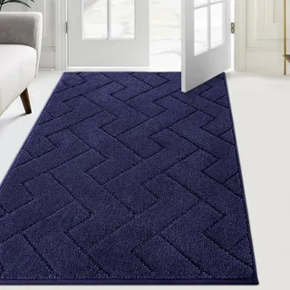 FCSDETAIL Schmutzfangmatte Innen 86 x 150 cm, rutschfeste Fußmatte, waschbar Sauberlaufmatte, absorbierend Türmatte, Fussmatte Teppich für Hund, Eingang, Haustür & Flur