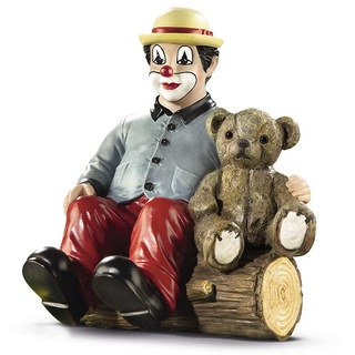 Gilde Gildeclown Deko Figur 2 bärenstarke Freunde - Sammlerstück handbemalt - Höhe 11,5 cm - in Geschenkkarton - Glücksbringer Mutmacher Talisman - Geschenk Geburtstag Geburt