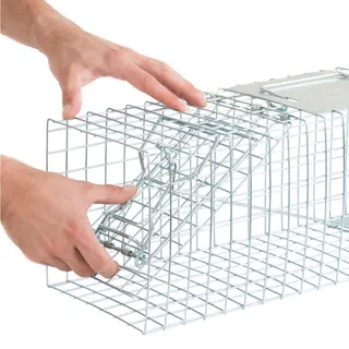 Marderfalle , Alufarben , Metall , 60x18x20 cm , Gartenzubehör, Gartenpflege