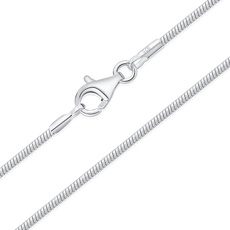 DTPsilver® 925 Sterling Silber Dünne Halskette/Schlangenkette - Karabinerverschluss - Breite: 1.5 mm - Länge: 40 cm