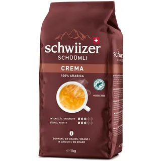 Schwiizer Schüümli Crema Kaffeebohnen 1000 g