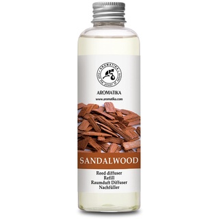 Raumduft Nachfüllflasche Sandelholz 200ml - Sandelholz Reed Diffuser Refill - Sandelholz Öl Nachfüller für Duftdiffusor - Raumbeduftung - Sandelholz Aroma - Diffuser Nachfüllen - Raumduft Refill