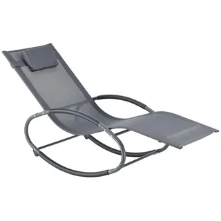 [en.casa] Schaukelliege Almaluez 153 x 53 x 81 cm Dunkelgrau